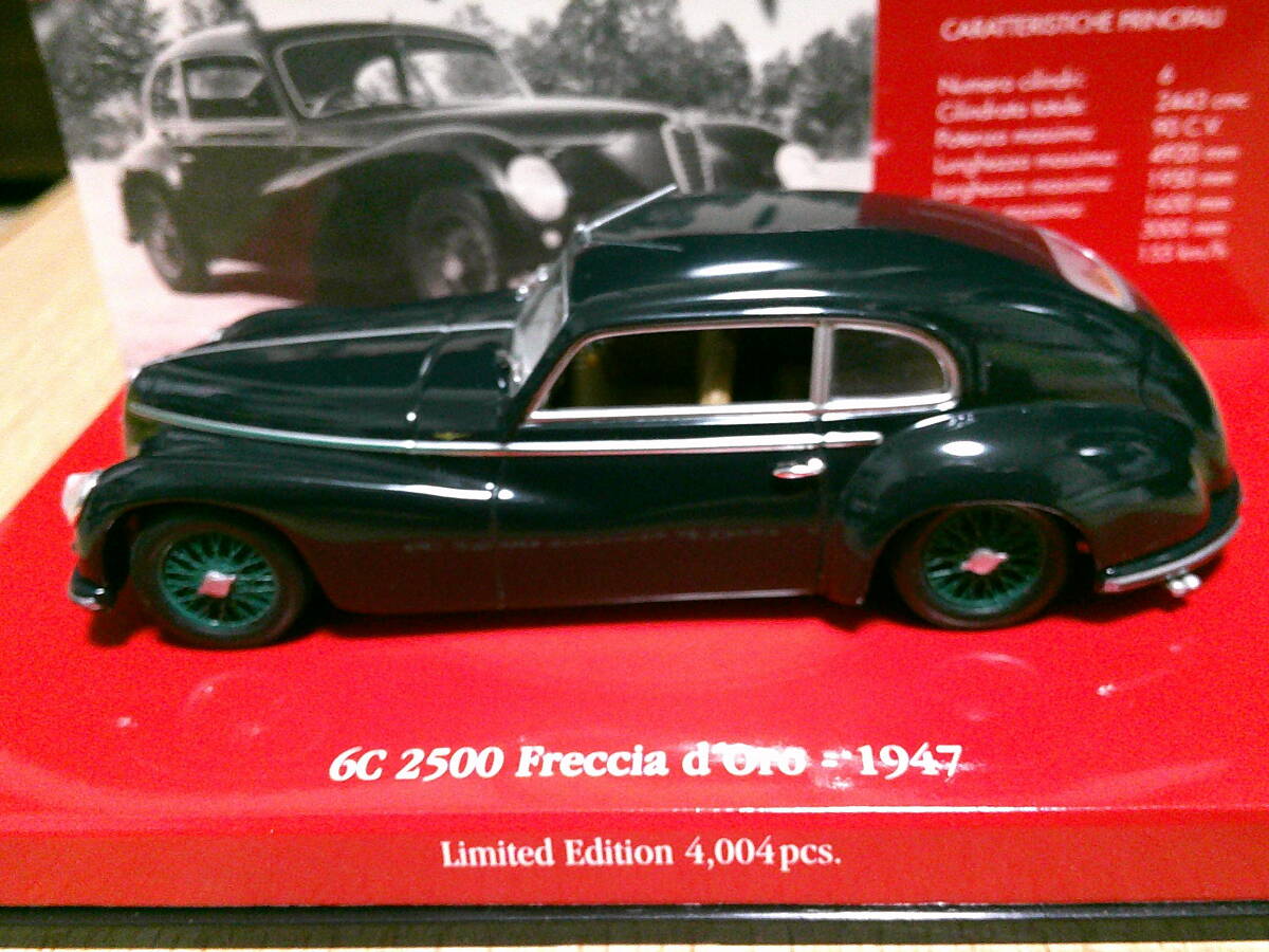 ミニチャンプス　1/43　「　アルファロメオ 6C 2500 　Freccia d’Oro　」　1947ｙ　グリーン　・送料 400円（レターパック発送）　_画像4