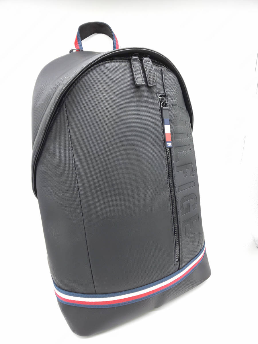  Tommy Hilfiger PU leather waterproof backpack rucksack navy unused 