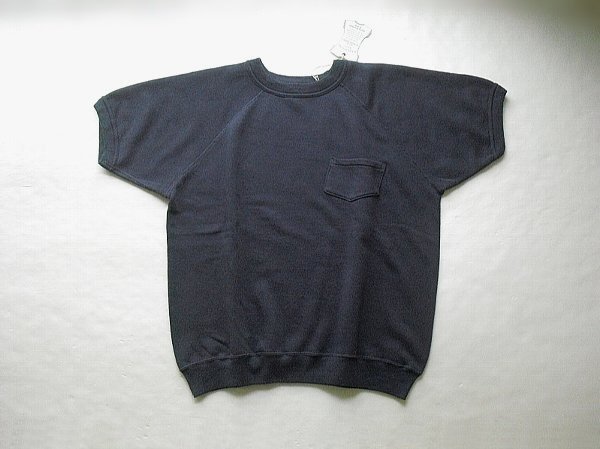 Lot.4085　S/S Raglan Sweat with Pocket（WAREHOUSE）ウエアハウス　無地　navy　茄子紺　ポケット付　半袖スウェット　＠在庫（L） 新品_画像6