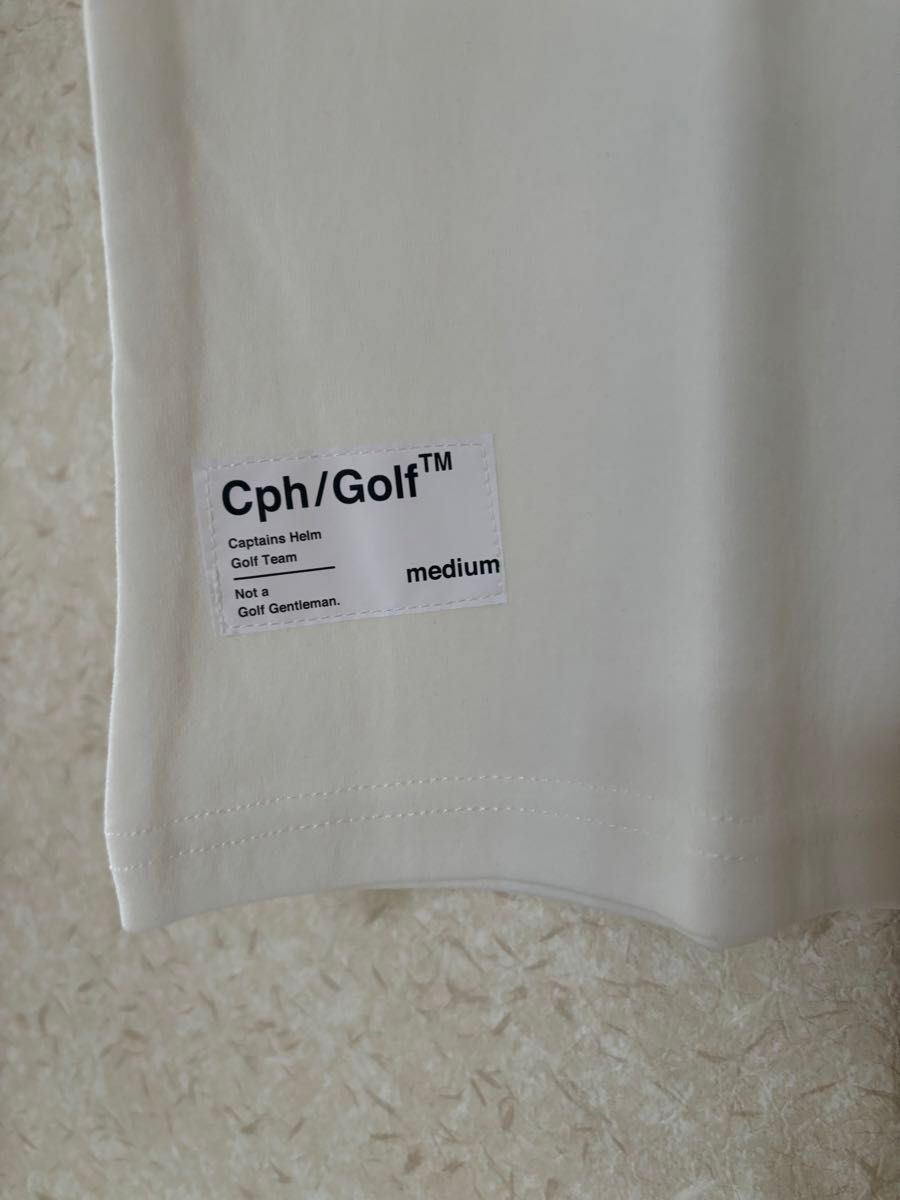 #Cph/Golf PRO MOCK NECK TEE - WHITE -