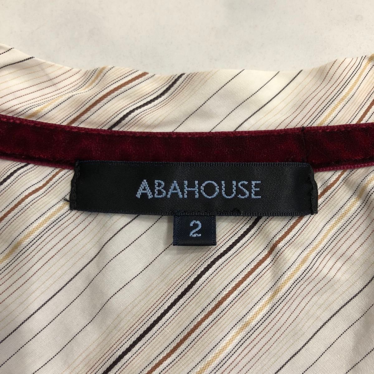 ABAHOUSE アバハウス  Tシャツ カットソー 半袖 サイズ2 M ブラウン系