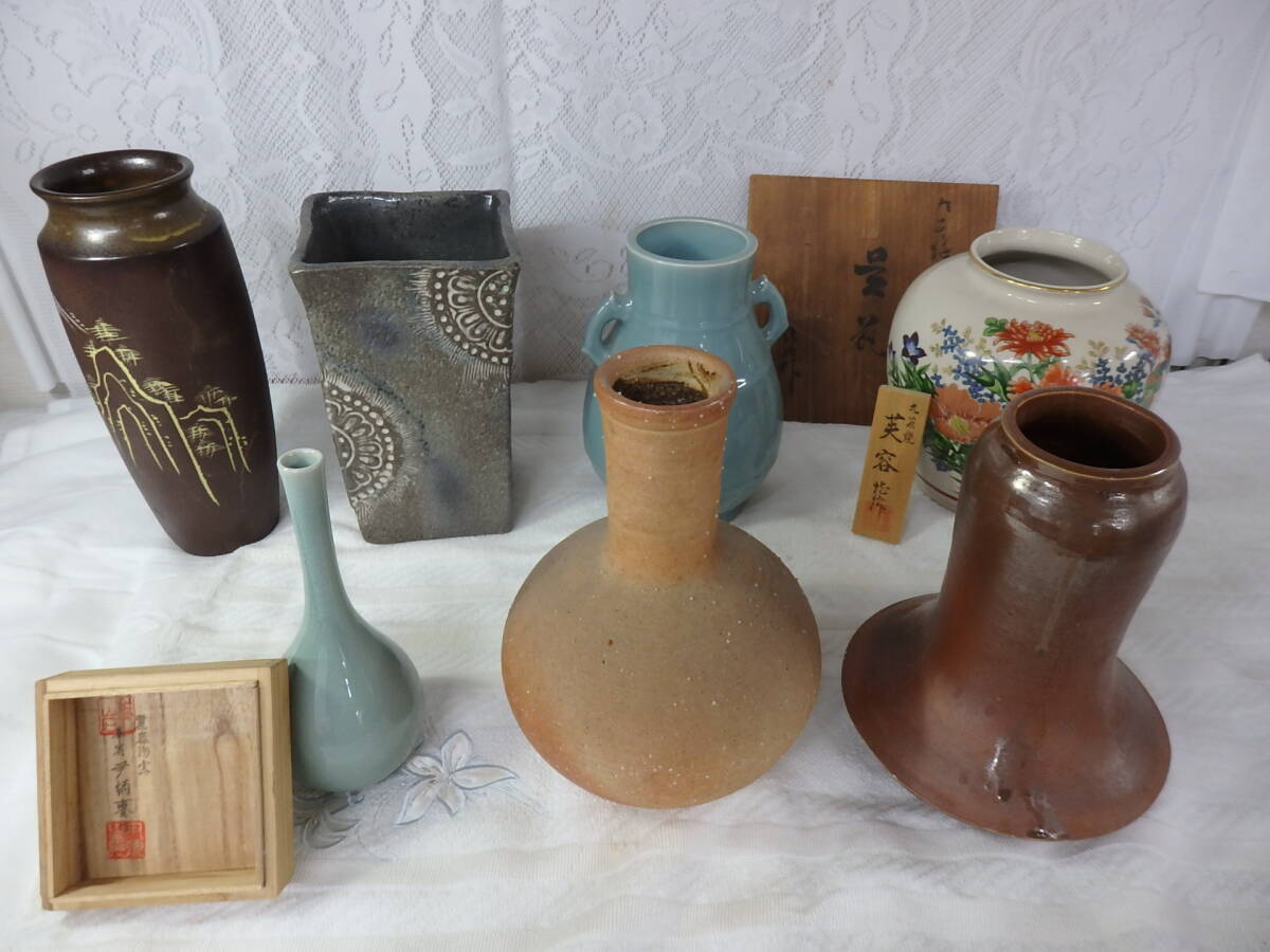 （5/11④）花瓶 陶器 銘有もあり 色々 長期保管品 おまとめ_画像1