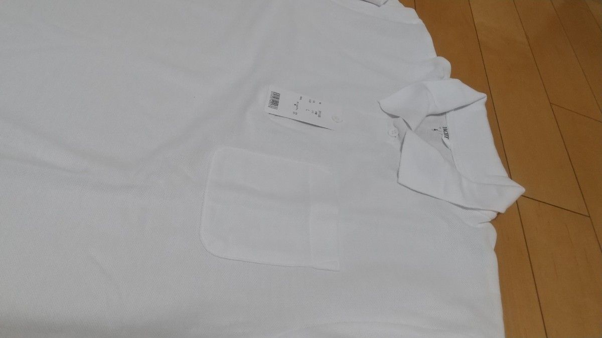 新品 Lサイズ 170cm ポロシャツ 白 ホワイト 半袖 ヨット 学生服