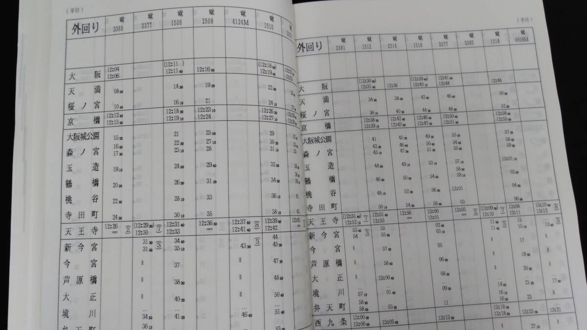 D【鉄道資料16】列車運転時刻表(その2)●平成9年9月1日改正●西日本客鉄道株式会社京都・大阪・神戸支社●検)国鉄JR鉄道廃線内部資料_画像5