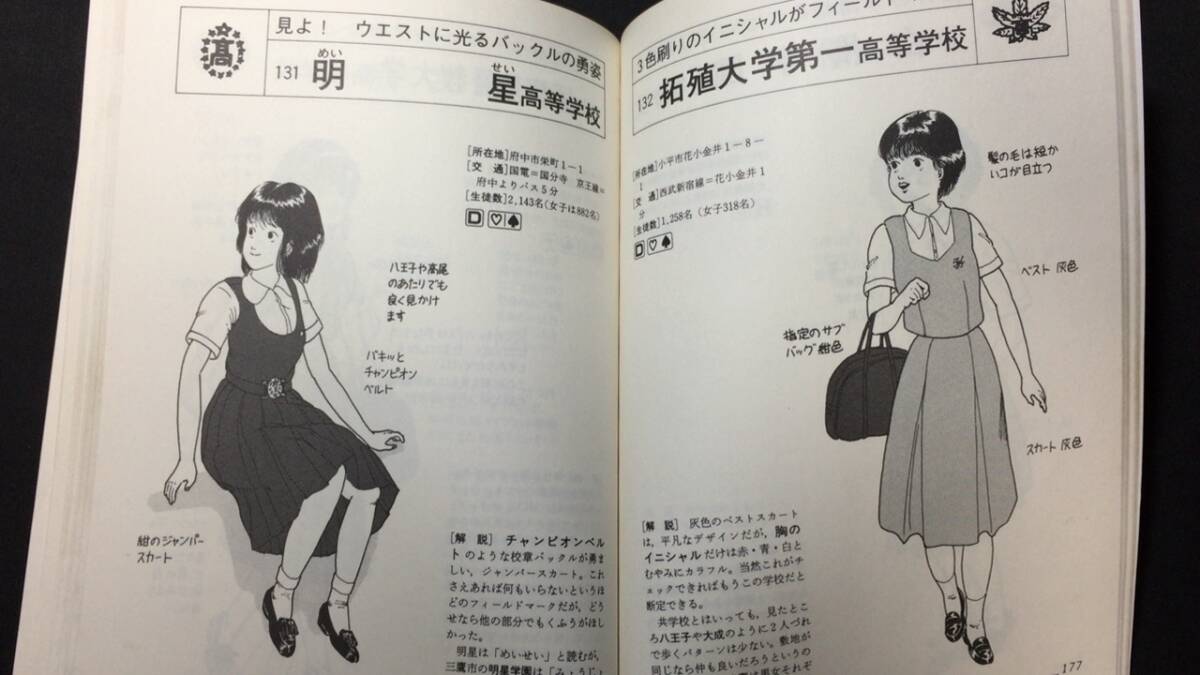 C『東京女子高制服図鑑 62年度版』●森伸之著●弓立社●1985年発行●全215P●検)ブレザーセーラー服デザイン_画像8