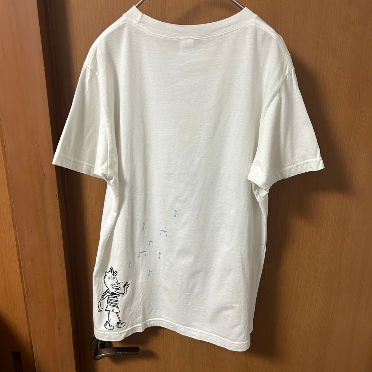 【美品】 ボヘミアンズ カラー 花柄 ドクロ アニマル バックプリント Tシャツ 男女兼用 ユニセックス 半袖Tシャツ