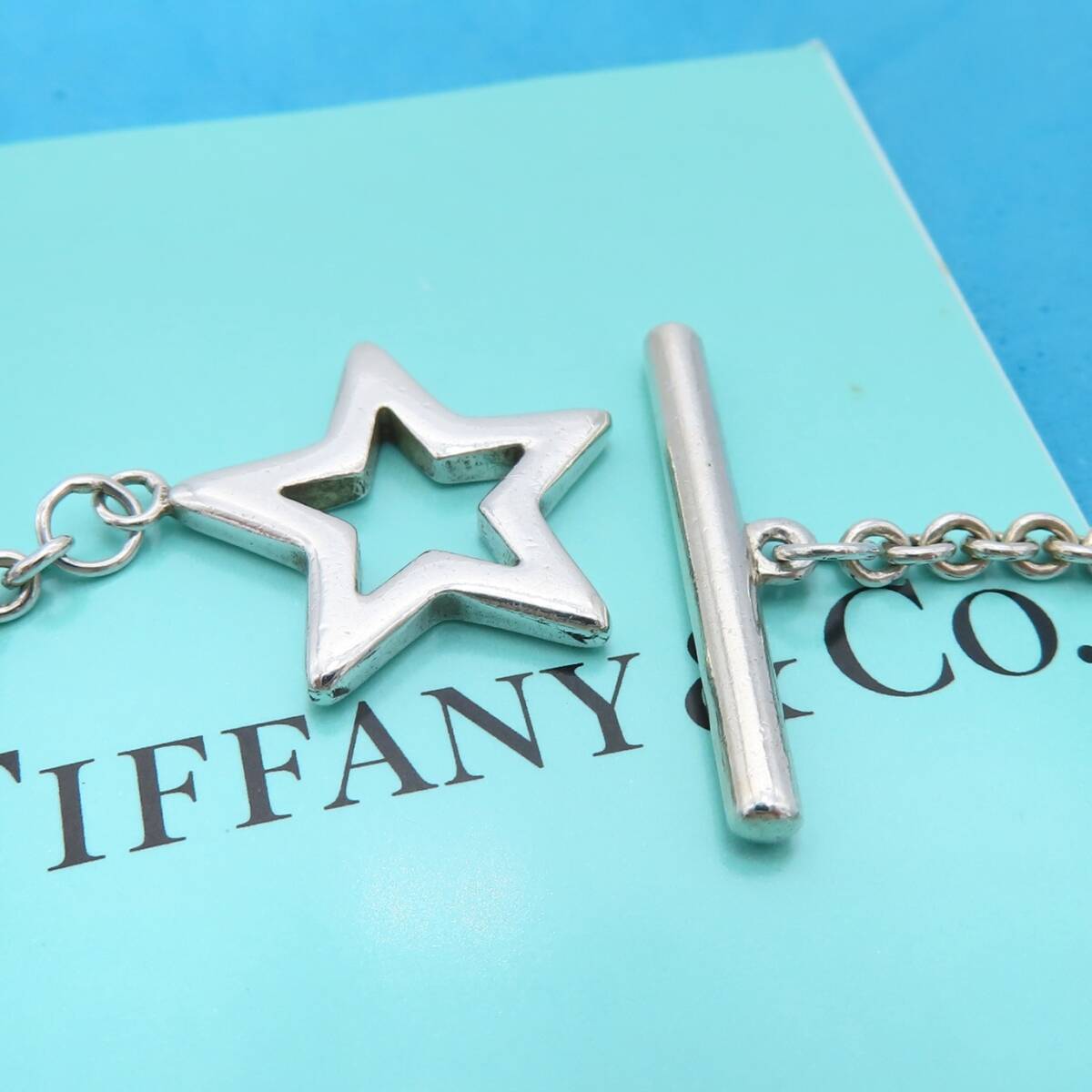 【送料無料】 極希少 美品 Tiffany&Co. ヴィンテージ ティファニー スター トグル シルバー ブレスレット SV925 星 HI22_画像2