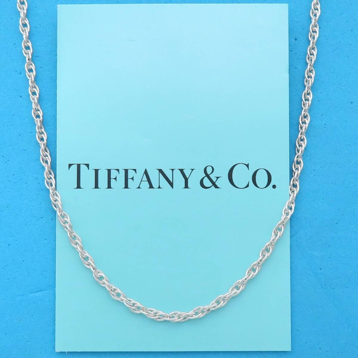 【送料無料】 未使用 Tiffany&Co. ティファニー ミディアム スクリュー チェーン シルバー ネックレス 46cm SV925 ツイスト RPH1_画像1