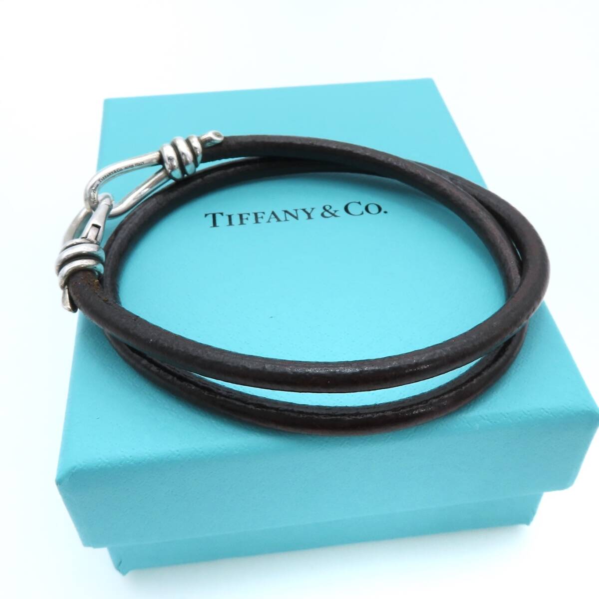 極希少 Tiffany&Co ティファニー ノット ダブル ブレイド レザー 極希少 Tiffany&Co ティファニー ノット ダブル ブレイド レザー
