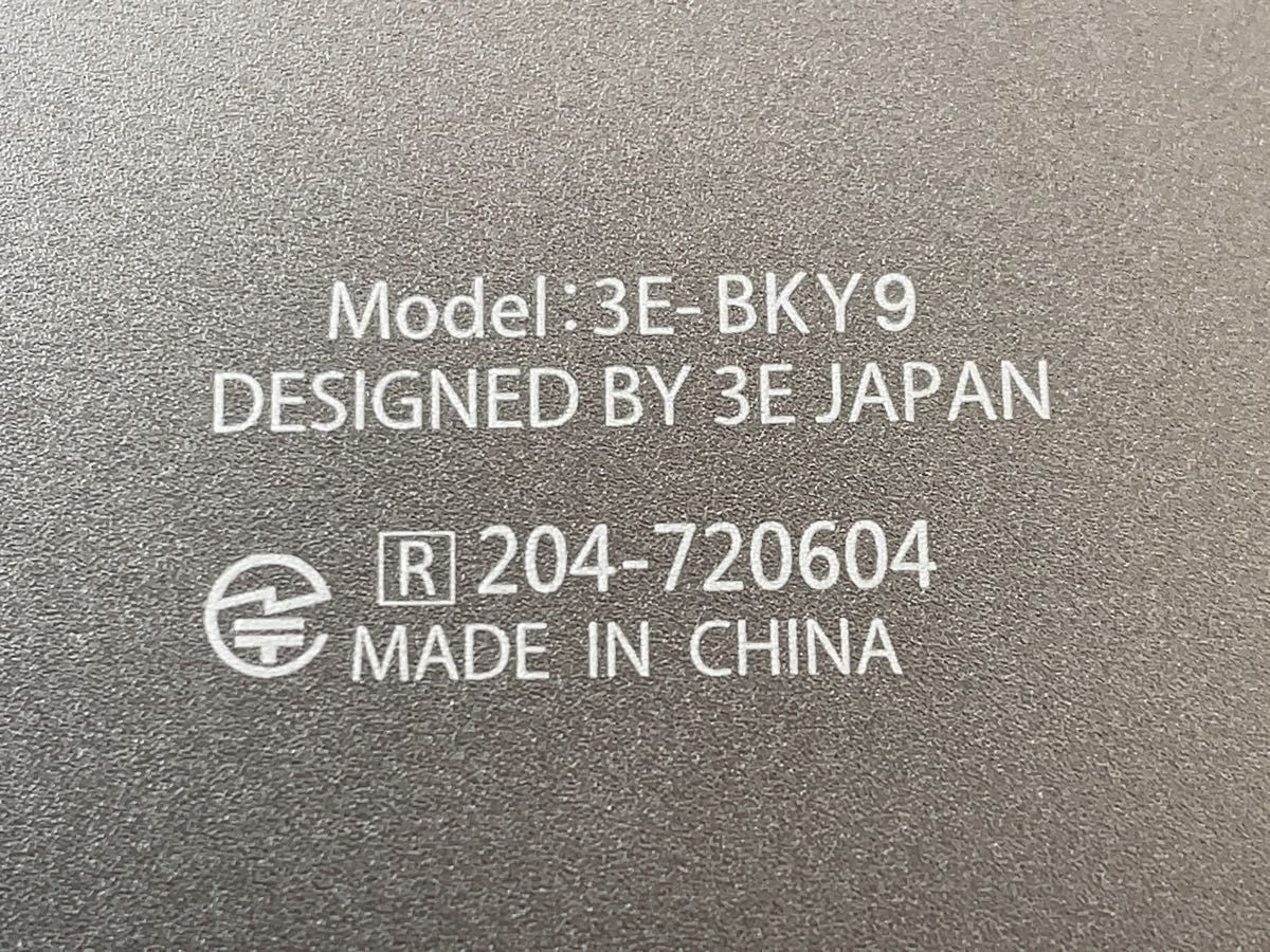 【最終値下げ】3E-BKY9-BK Bluetooth 折りたたみ式 ワイヤレス キーボード 19mmピッチ