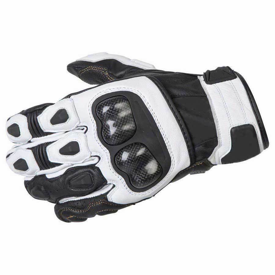* postage 198 jpy *... cow leather bike glove * protect * Short white 02L certainly . leather quality 