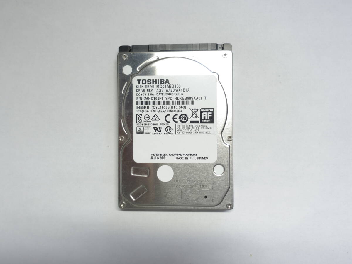 東芝 TOSHIBA 2.5インチHDD 1TB MQ01ABD100の画像1