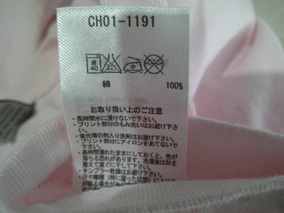 ssy8795 CHUMS 半袖 Tシャツ ライトピンク ■ フロントプリント ■ クルーネック コットン100 Mサイズ_画像10