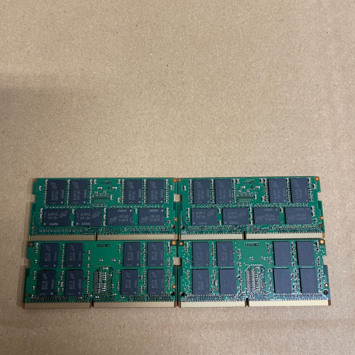 エ100 Micron ノートPCメモリ 16GB 2Rx8 PC4-2400T 4枚  動作確認品の画像4