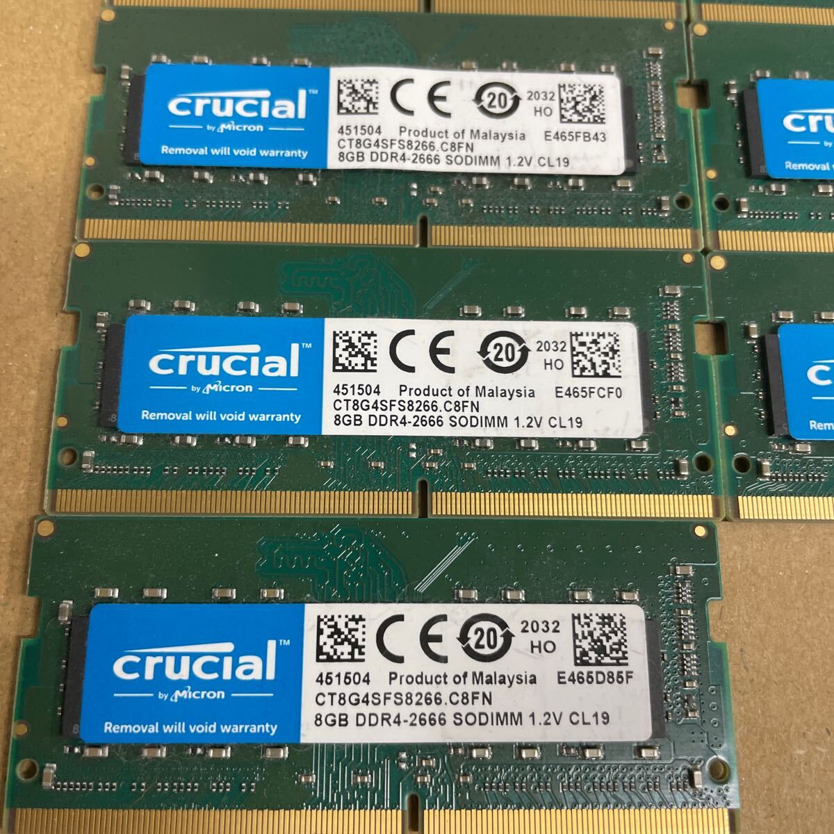 オ6 Crucial ノートPCメモリ 8GB DDR4-2666 9枚の画像2