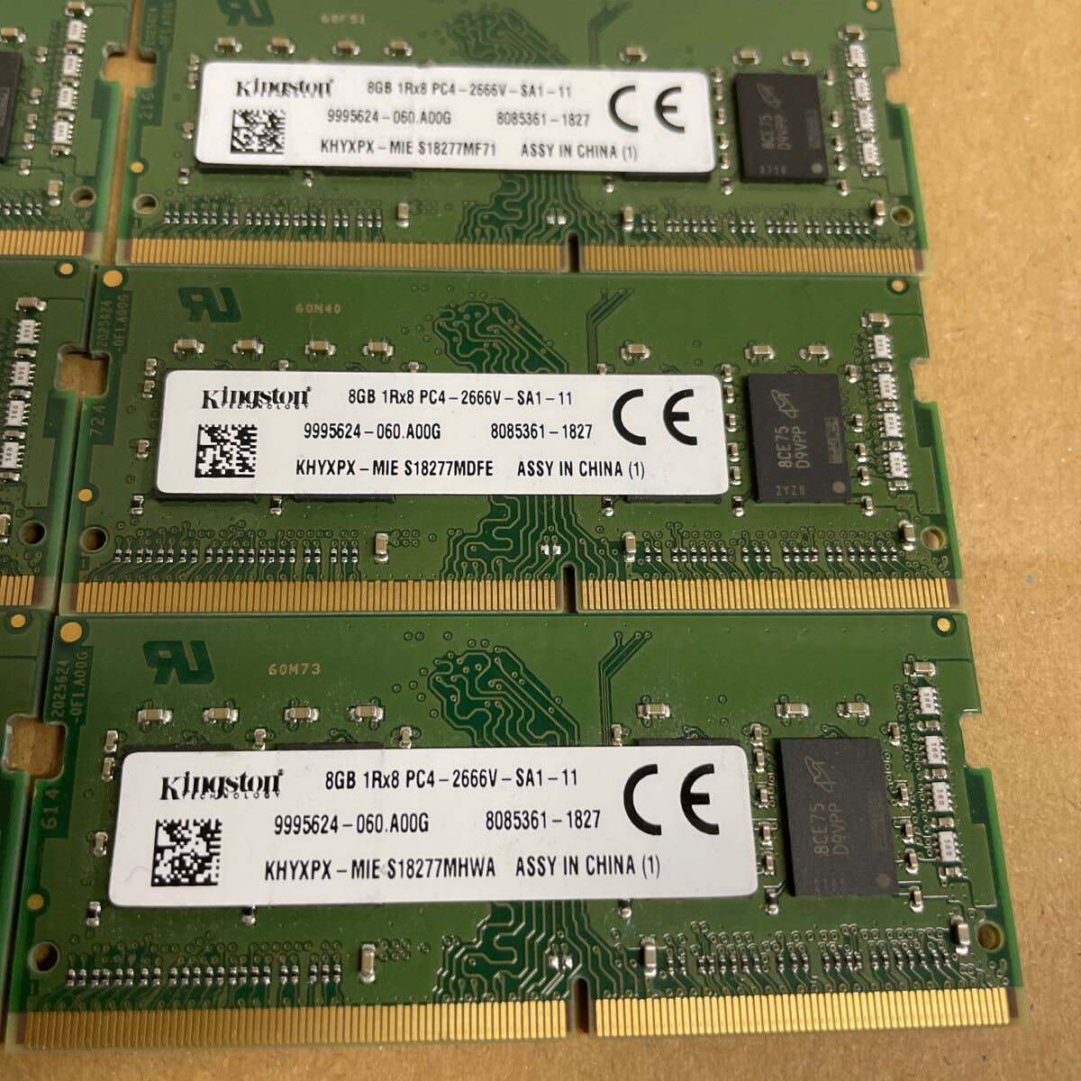 オ19 Kingston ノートPC メモリ 8GB 1Rx8 PC4-2666V 11枚の画像5