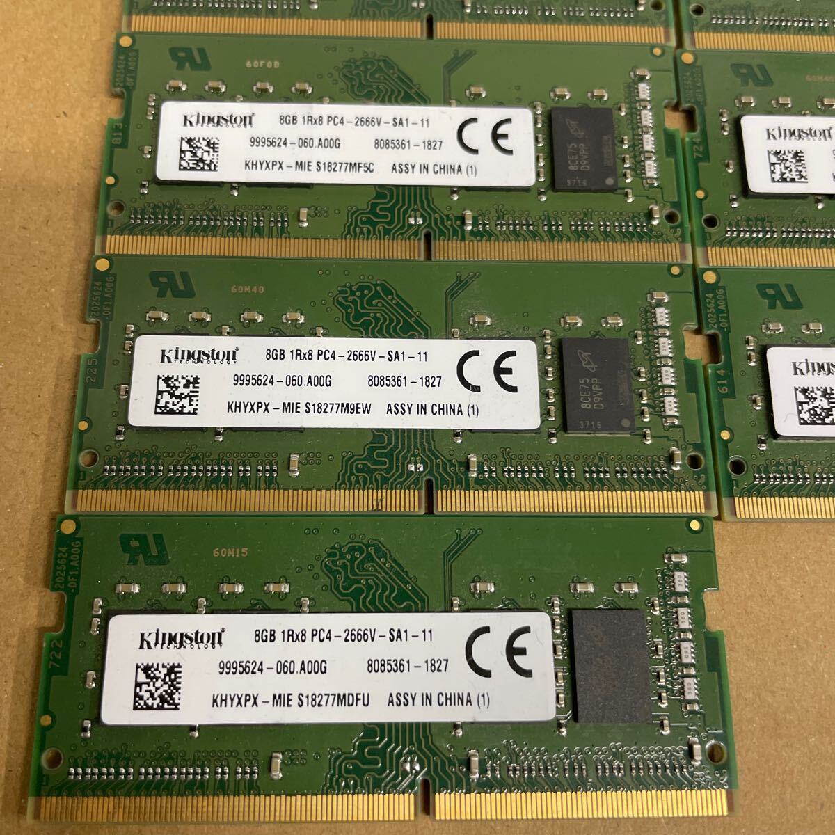 オ19 Kingston ノートPC メモリ 8GB 1Rx8 PC4-2666V 11枚の画像4