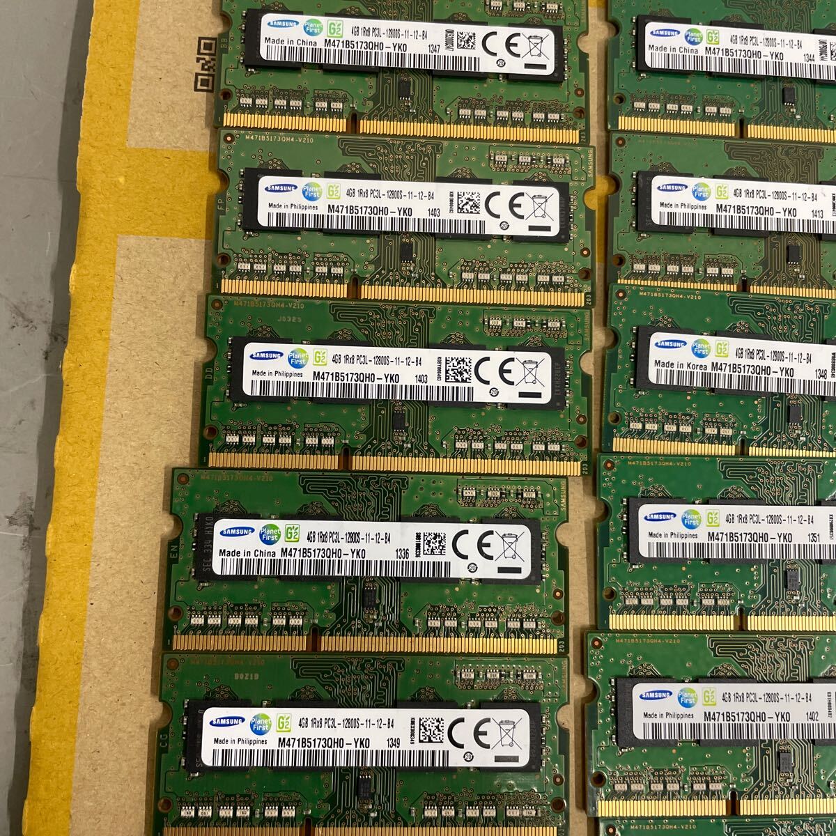 イ74 ノートPCメモリ SAMSUNG 4GB 1R×8 PC3L-12800S 34枚_画像2