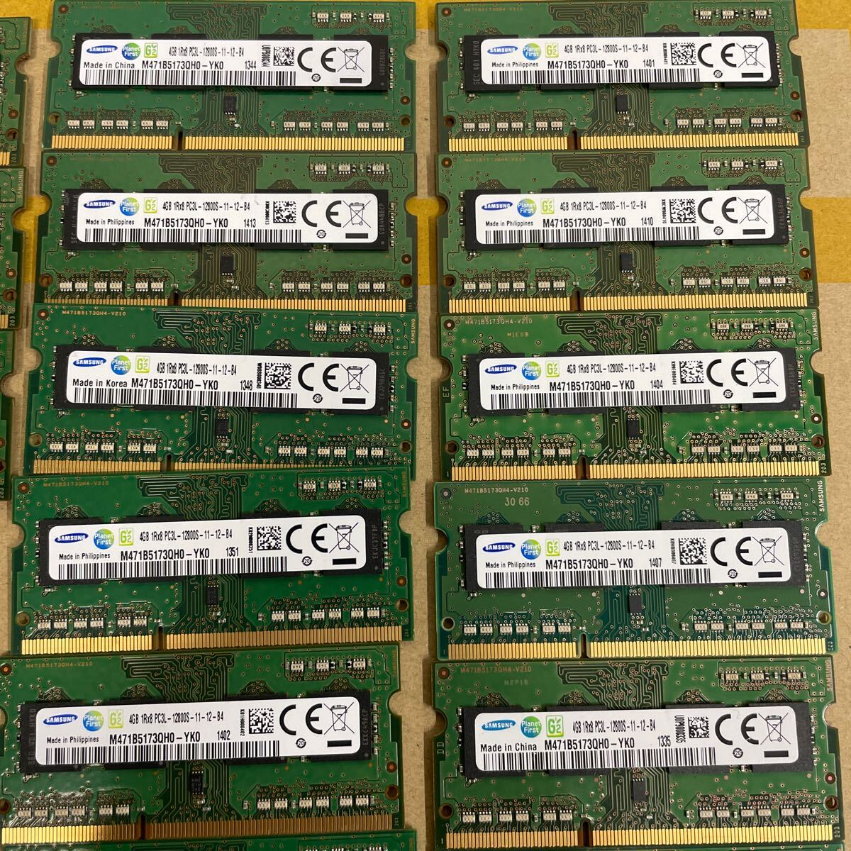 イ74 ノートPCメモリ SAMSUNG 4GB 1R×8 PC3L-12800S 34枚_画像4