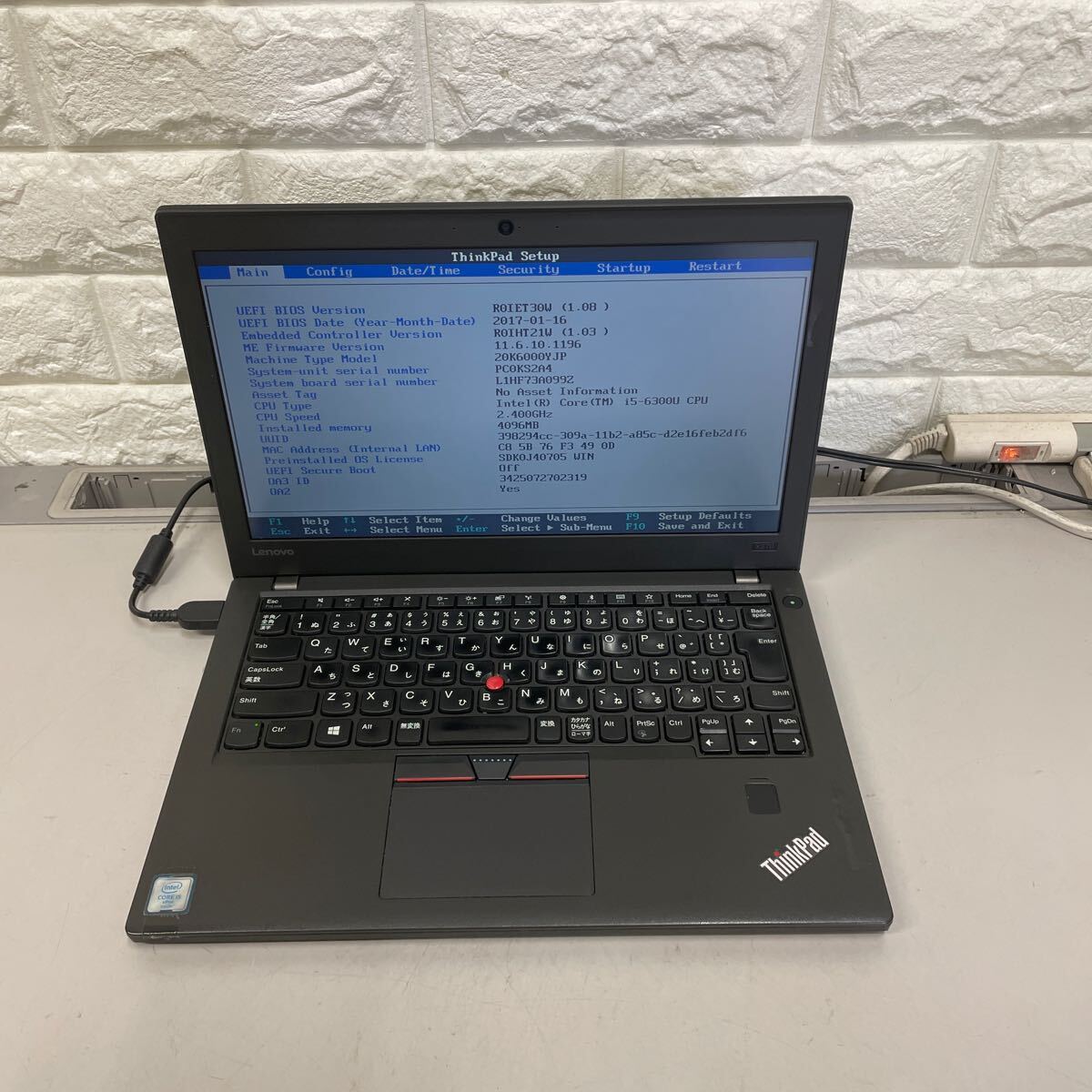 カ100 Lenovo ThinkPad X270 Core i5 6300U メモリ4GB_画像8