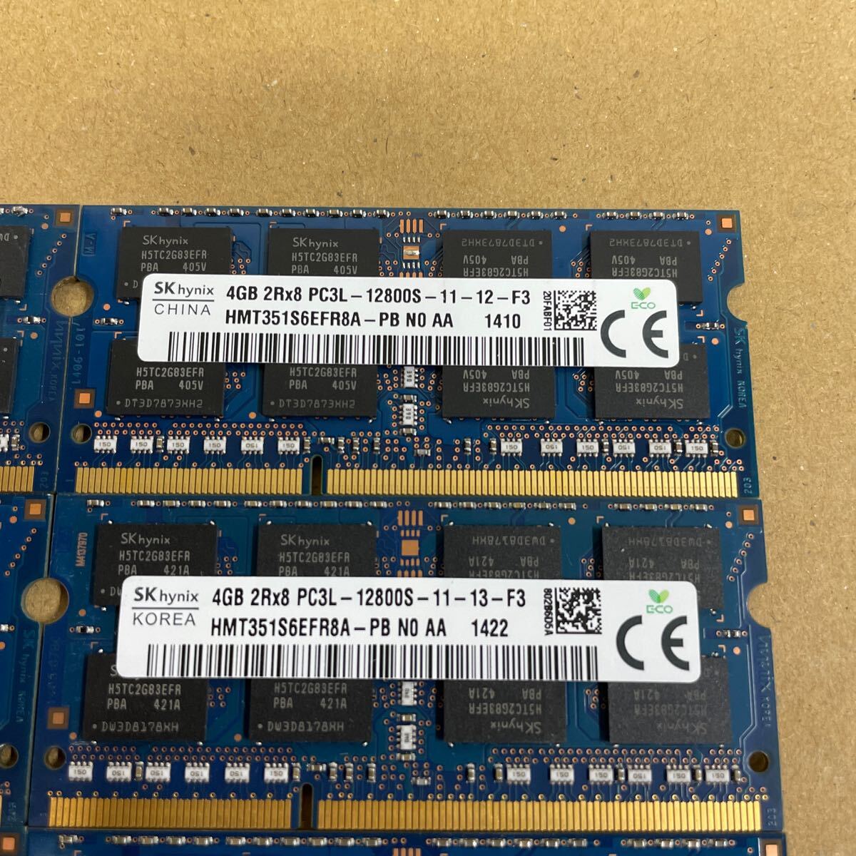 ki98 SKhynix Note PC memory 4GB 2Rx8 PC3L-12800S 9 sheets 