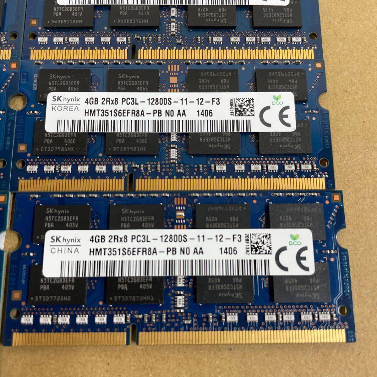 ki98 SKhynix Note PC memory 4GB 2Rx8 PC3L-12800S 9 sheets 