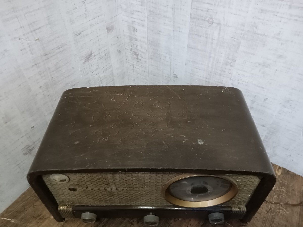 C12 matsuda Radio 614A Mazda TOSHIBA Toshiba Showa Retro vacuum tube radio antique Junk 