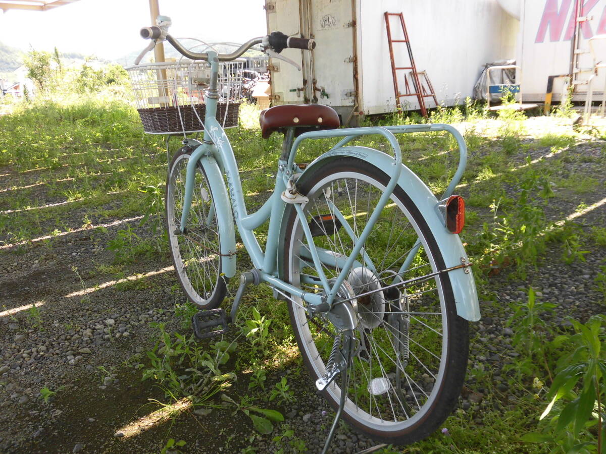 *24 дюймовый детский велосипед / женщина MAHALO передний корзина & менять скорость механизм имеется SHIMANO конструкция внутри испытательный пробег завершено модный .. зеленый цвет основа ( поиск парк / посещение школы /DIY)