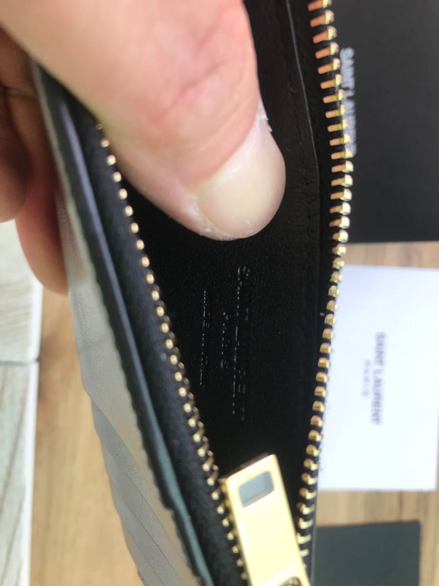 サンローラン　SAINTLAURENT フラグメント、カードケース　財布　wallet レザー　コンパクト コインケース