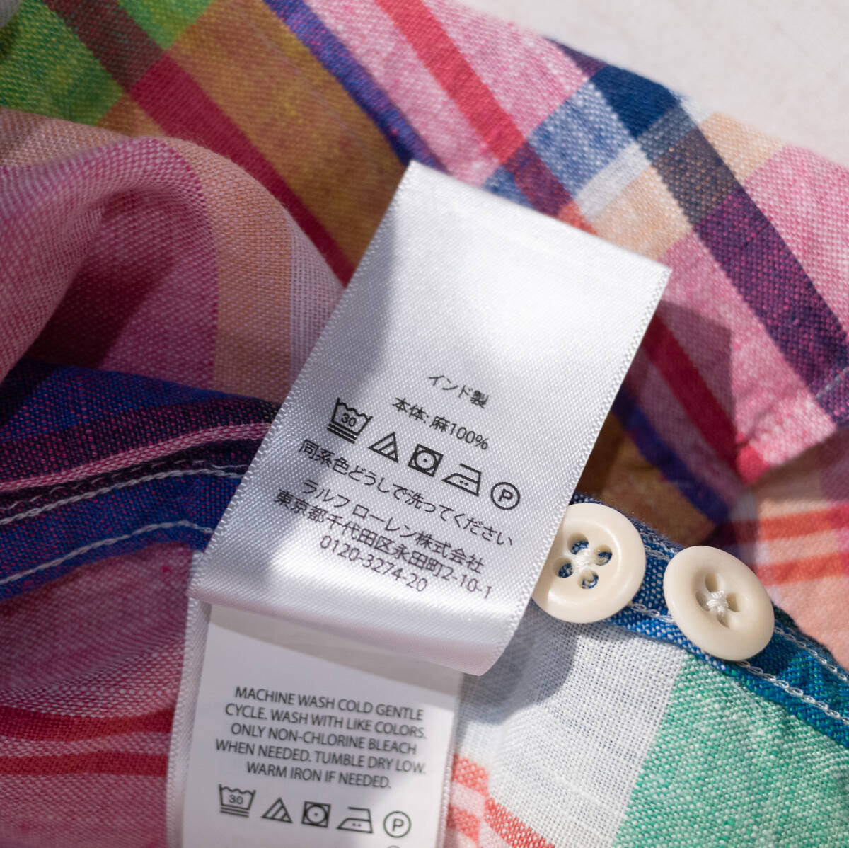 M / POLO RALPH LAUREN ポロラルフローレン マドラスチェック M / POLO RALPH LAUREN ポロラルフローレン マドラスチェック