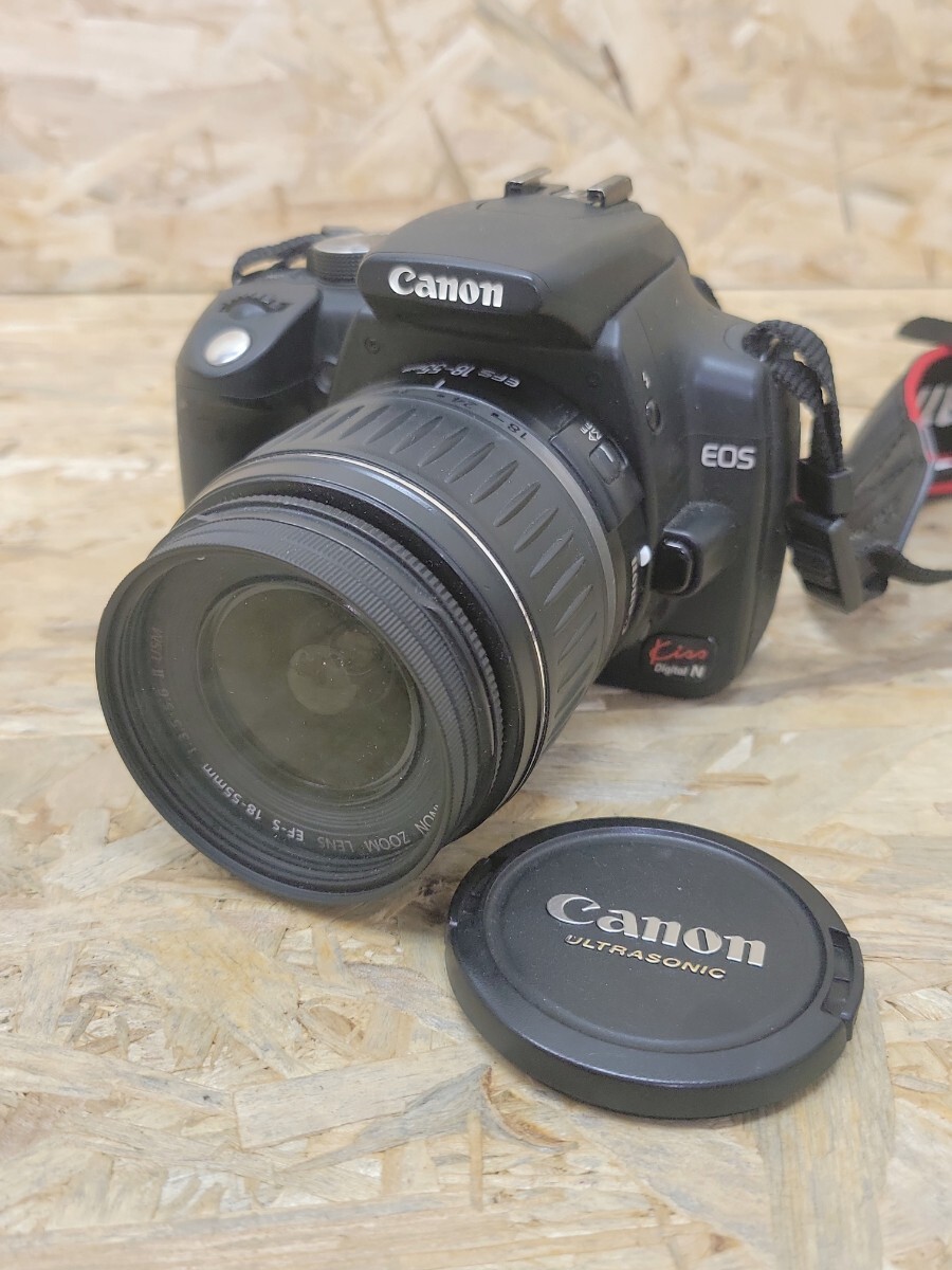 Y Canon EOS KISS DS126071 カメラボディ レンズ 3点まとめて ZOOM LENS EF-S 18-55mm 1:3.5-5.6 ll USM EF-S 55-250mm 1:4-5.6 IS の画像9