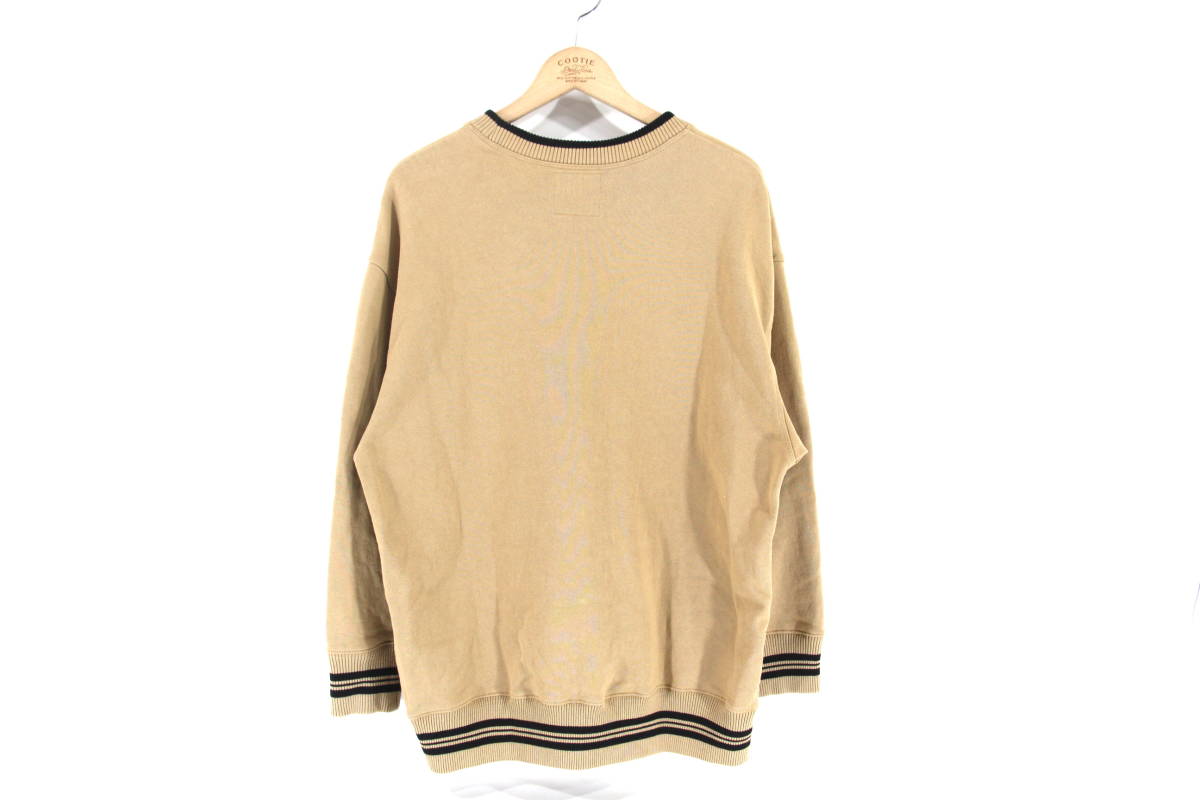 [ immediately complete sale goods ]MOUSSY STUDIO WEAR. rotation Logo crew neck sweat F beige pull over sweatshirt Moussy Studio wear 