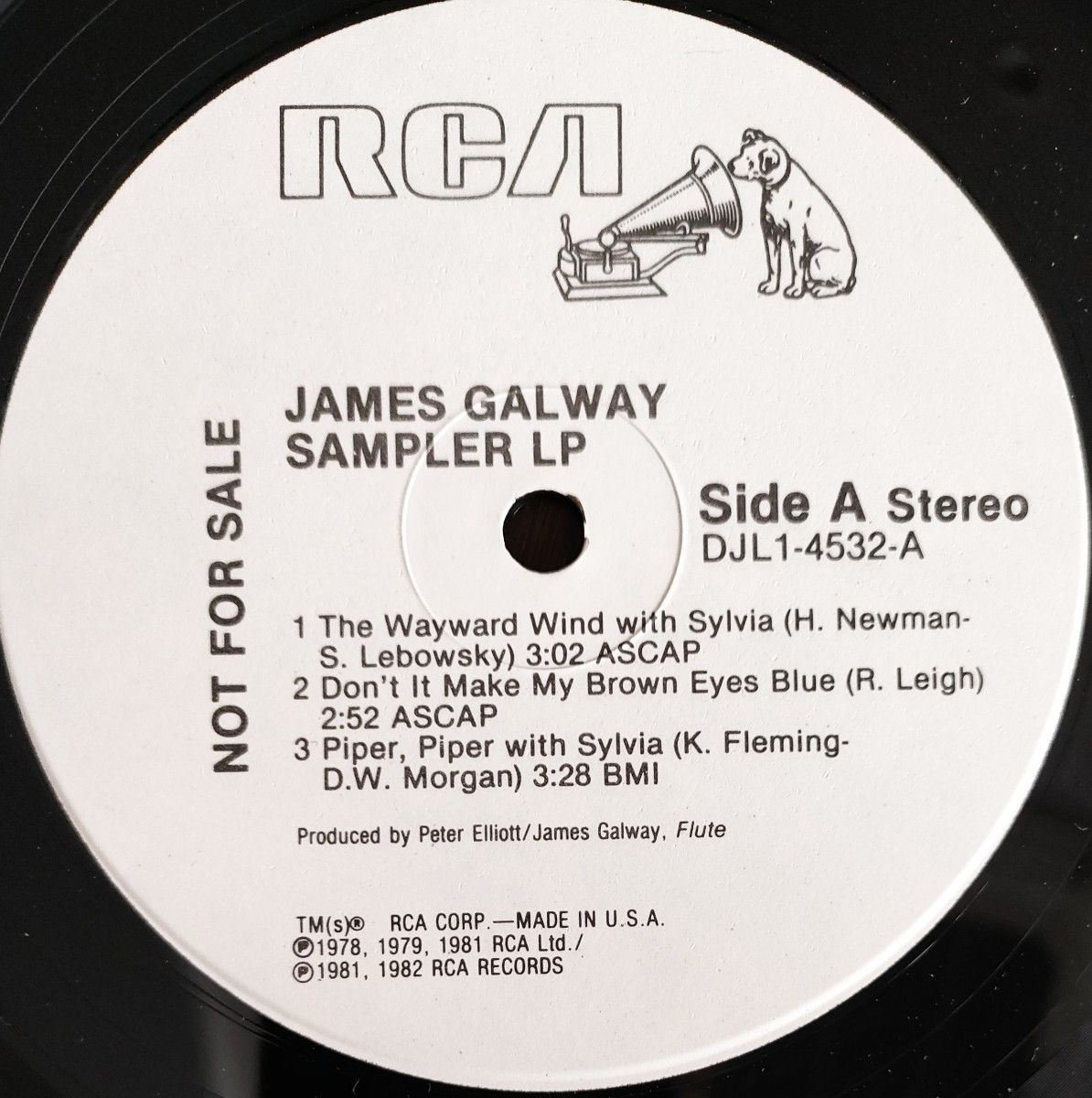 ジェームズ・ゴールウェイ james galway sampler LP 輸入盤 非売品 レコード フルート