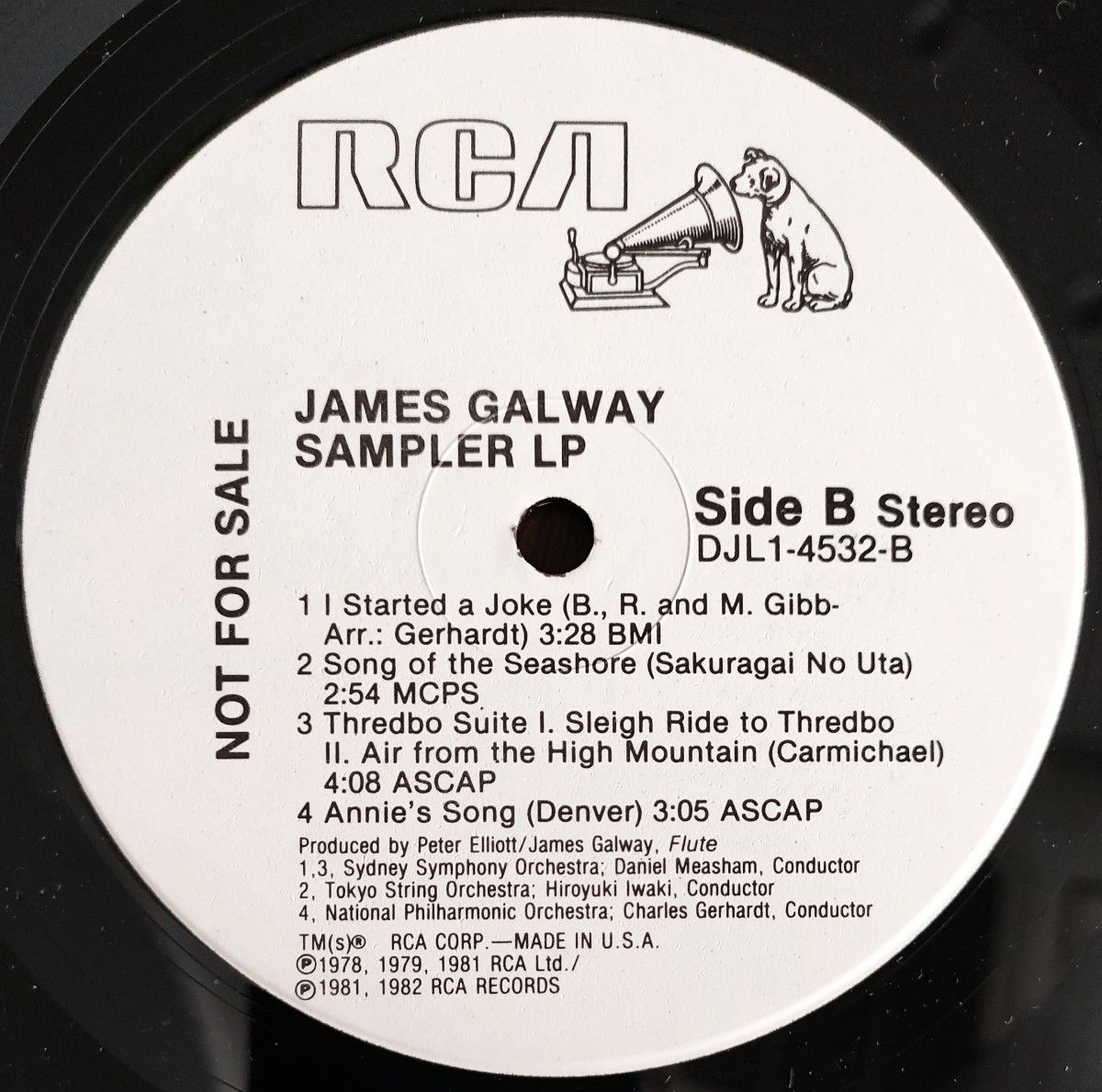 ジェームズ・ゴールウェイ james galway sampler LP 輸入盤 非売品 レコード フルート