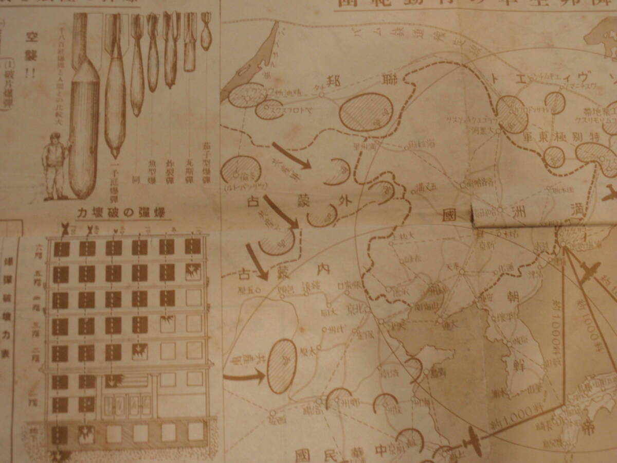 東亜軍備現勢明細図（東京日日S12）日露海戦方面地図（博文館M27）信濃の毎日新聞号外（北遺艦隊カムチャツカにM25）計３点_画像6