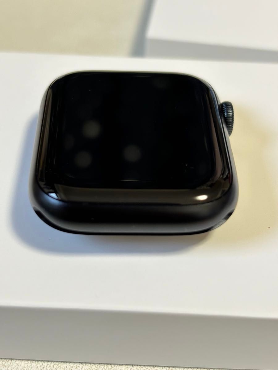 Apple Watch Series9(GPSモデル)45mmミッドナイトアルミニウムケースとブラックブルーNikeスポーツループ