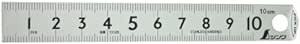 シンワ測定(Shinwa Sokutei) ピックアップ スケール シルバー cm表示 上下段 1mmピッチ 10cm 13128_画像1