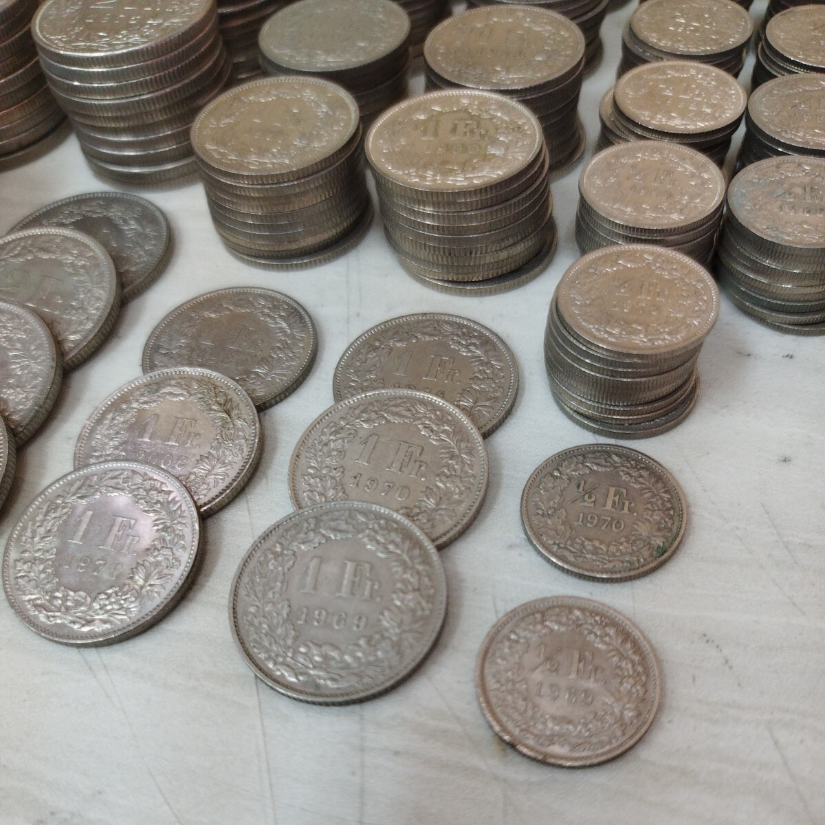 まとめて スイス 硬貨 5フラン 2フラン 1フラン 1/2フラン 20ラッペン 10ラッペン 外国コイン セット_画像5