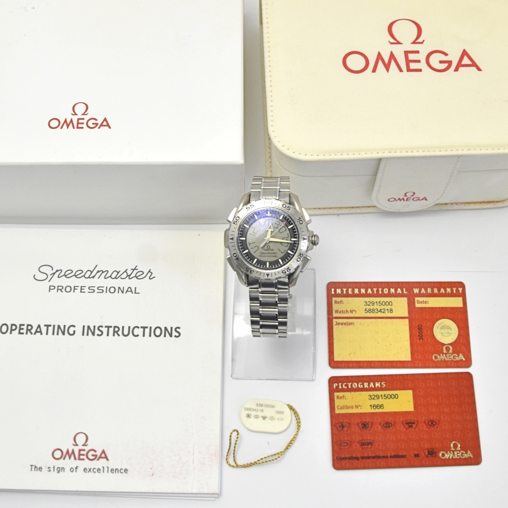  Omega OMEGA 3291.50 Speedmaster Professional X-33 titanium quartz men's superior article box * written guarantee attaching .E#130867