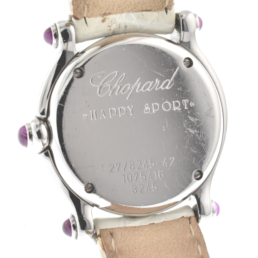  Chopard Chopard 27/8245-42 happy спорт 3 diamond & Heart розовый сапфир кварц женский хорошая вещь E#130760