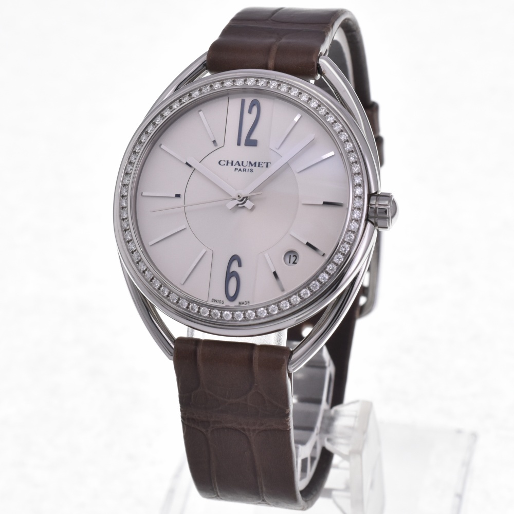  Chaumet Chaumet 2214 Lien diamond bezel Date reverse side ske self-winding watch lady's beautiful goods F#130913