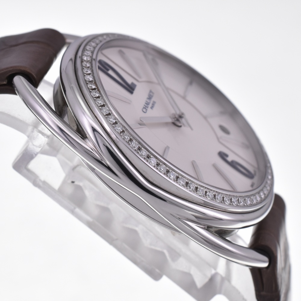  Chaumet Chaumet 2214 Lien diamond bezel Date reverse side ske self-winding watch lady's beautiful goods F#130913