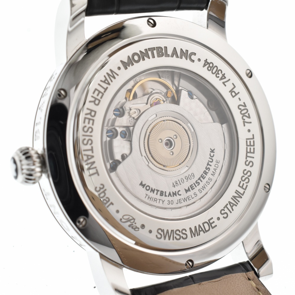  Montblanc MONTBLANC 7202 Star Retrograde дата самозаводящиеся часы мужской прекрасный товар G#130922