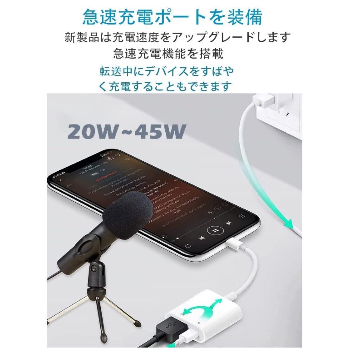 【2in1】iPhone 用カメラアダプタ USB変換 iPad/iPod対応