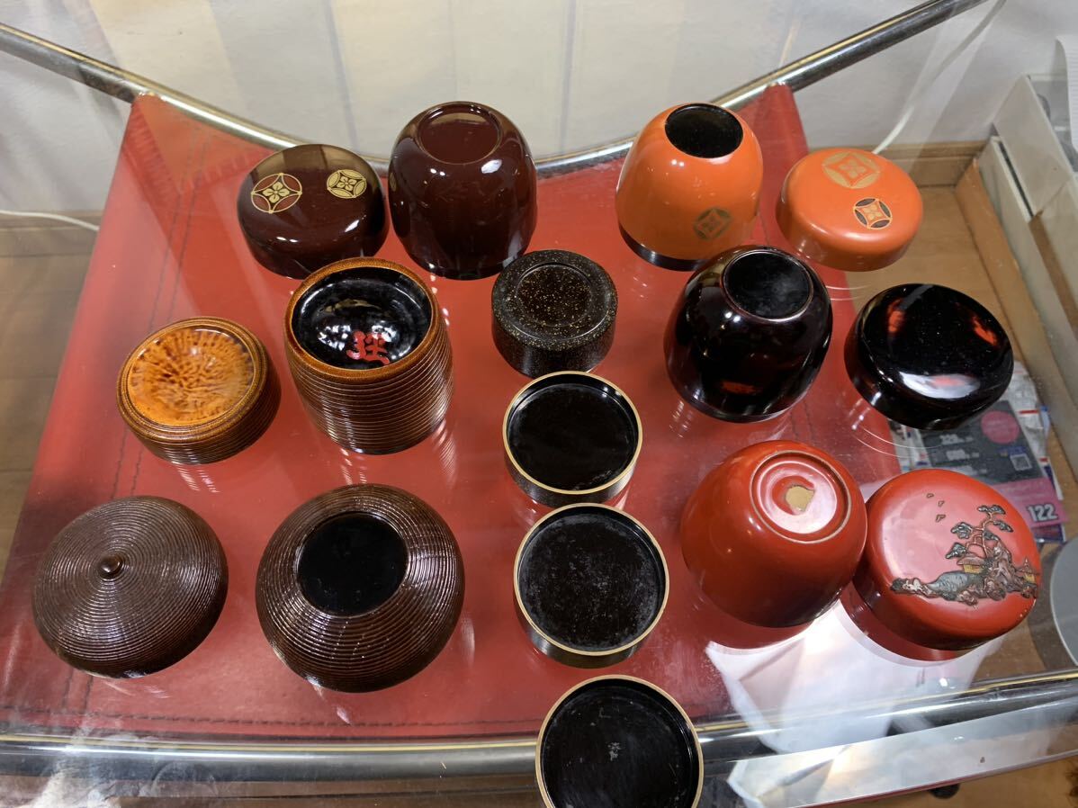 棗 なつめ 竹製 漆器 茶道具 鼈甲茶杓 8点_画像4