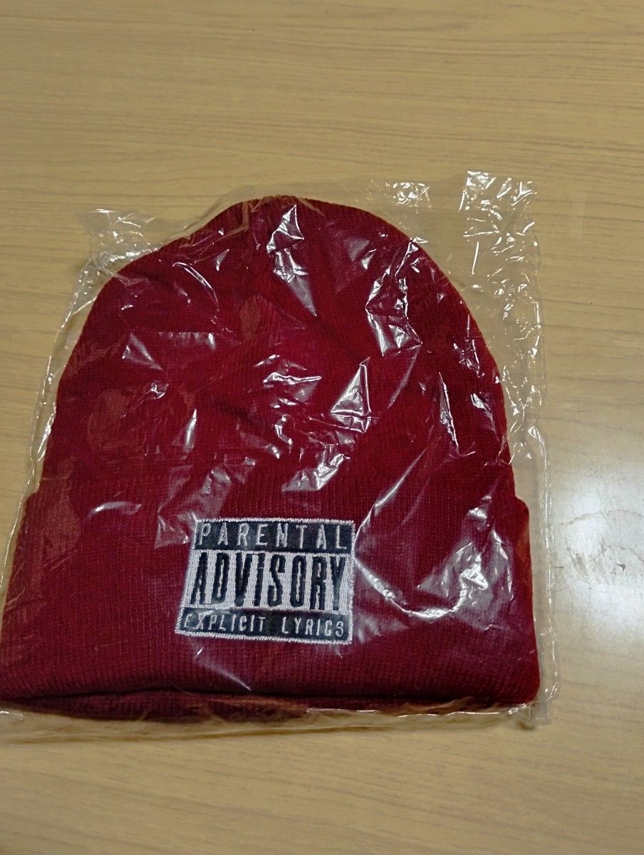ADVISORY red ビーニー　アドバイソリ 赤 ニット帽 フリーサイズ　未開封品