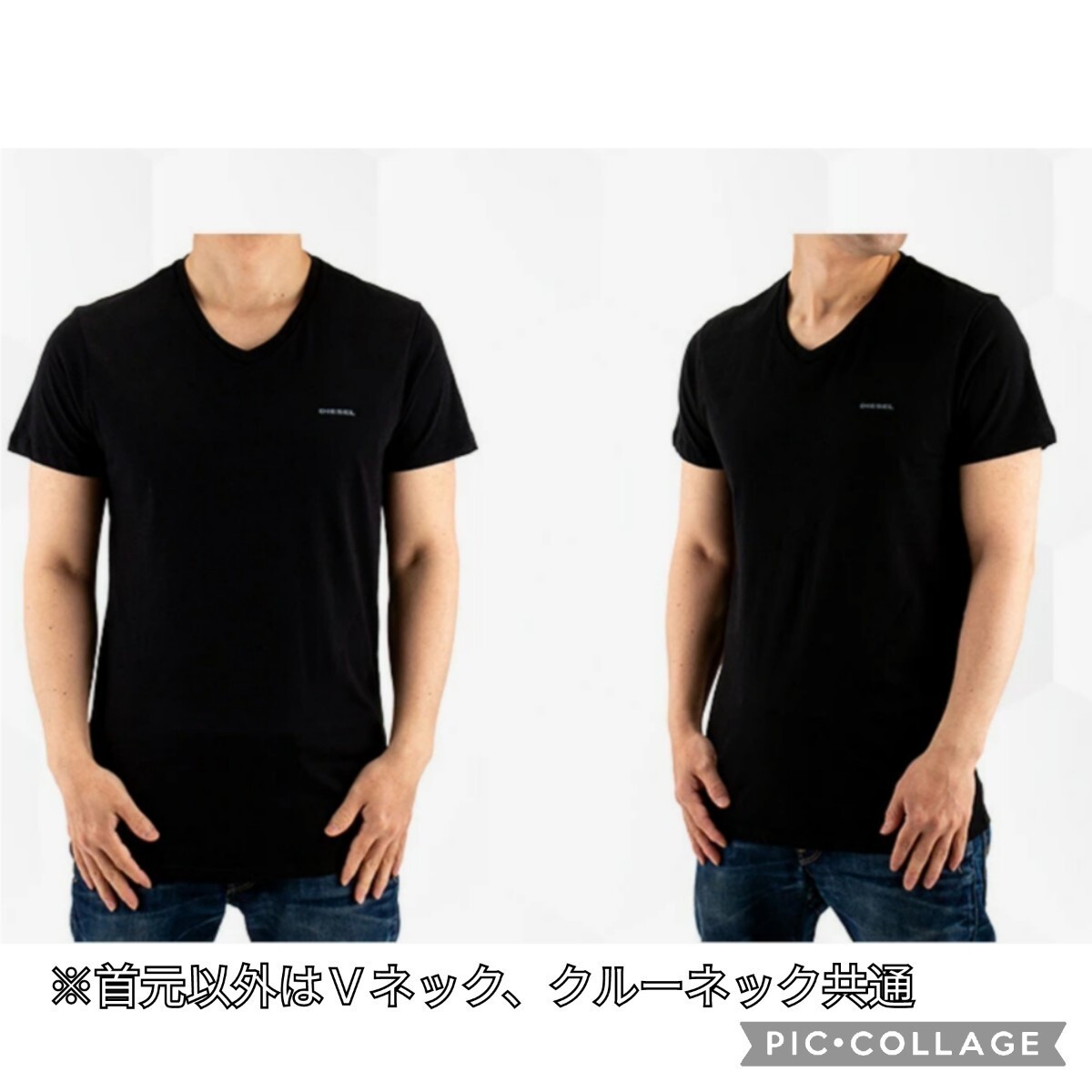 新品【ディーゼルLサイズ黒 ワンポイント Tシャツ】 Vネックメンズ DIESEL アメカジ ブランド アパレル プレゼント ブラック ワンポイント_画像5