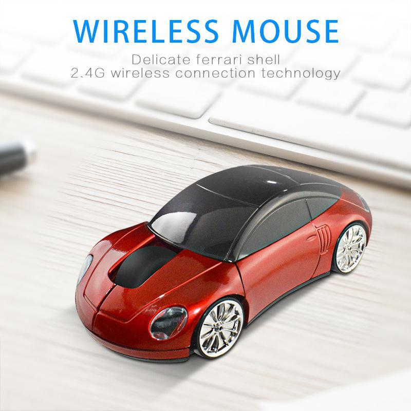 新 2.4GHz ワイヤレスマウススポーツカーのスタイリングゲーミングマウス USB Bluetooth 受信スマートスリープモードオフィス Pc のラップ_画像2