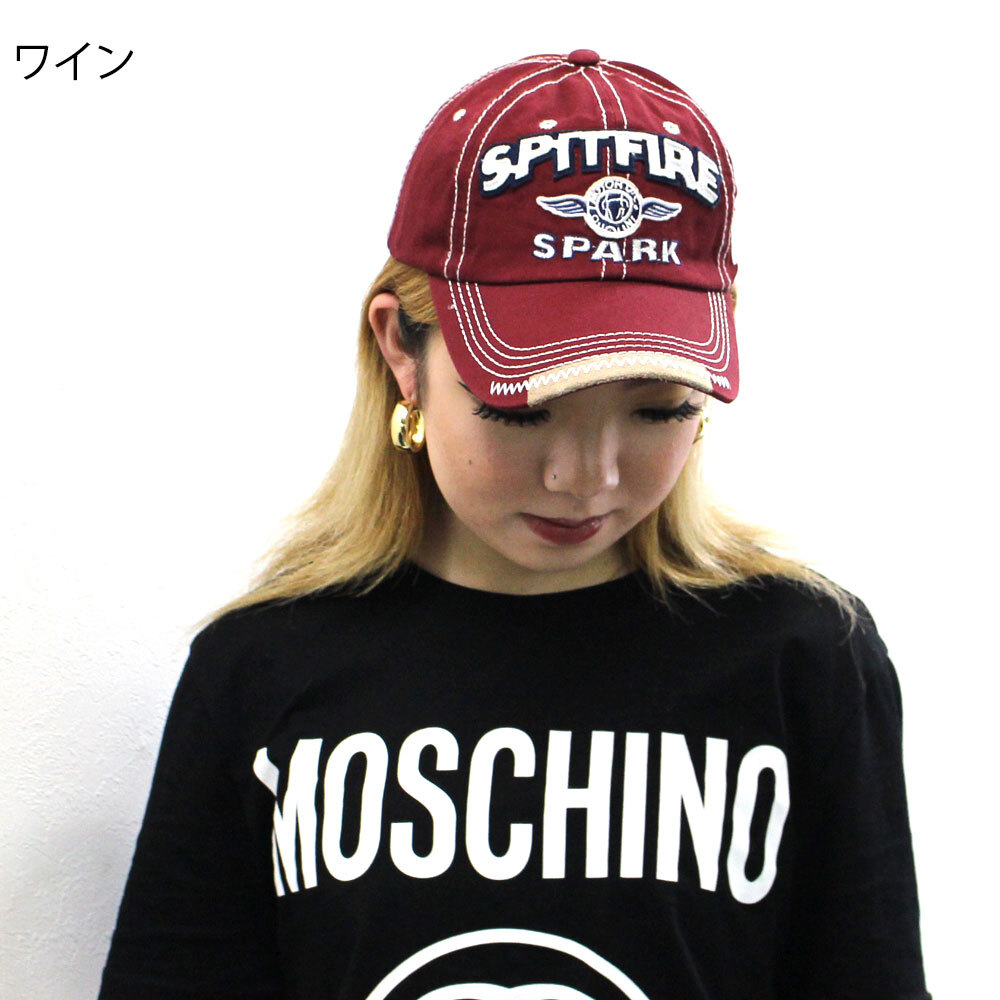 SALE 帽子 コットン キャップ SPARK ワイン　アメカジ メンズ レディース CAP 春夏 秋冬 バイカー ★土日祝は発送お休み★_画像6