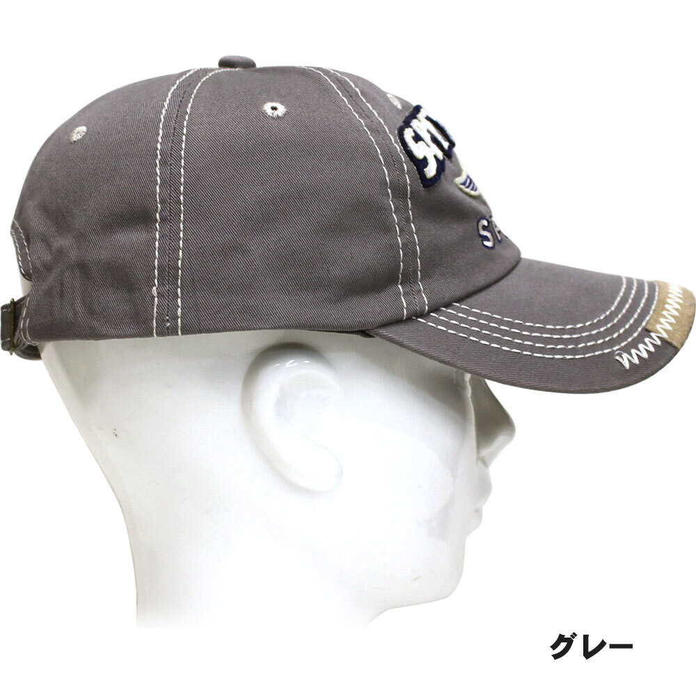 SALE 帽子 コットン キャップ SPARK グレー　アメカジ メンズ レディース CAP 春夏 秋冬 バイカー ★土日祝は発送お休み★_画像5